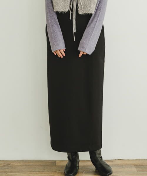 ＊＊URBAN RESEARCH ITEMS / アーバンリサーチ アイテムズ スカート | 裏起毛ポンチスカート（BLK）