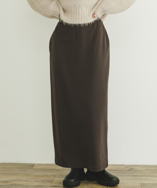 ＊＊URBAN RESEARCH ITEMS / アーバンリサーチ アイテムズ スカート | 裏起毛ポンチスカート（BRN）