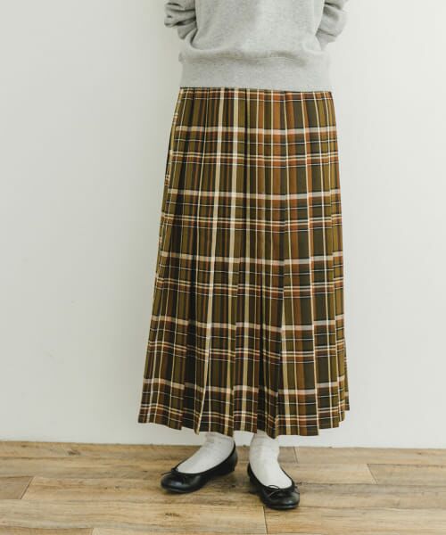 ＊＊URBAN RESEARCH ITEMS / アーバンリサーチ アイテムズ スカート | チェックプリーツスカート（KHK）