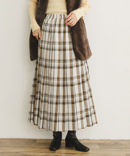 ＊＊URBAN RESEARCH ITEMS / アーバンリサーチ アイテムズ スカート | チェックプリーツスカート（IVO）