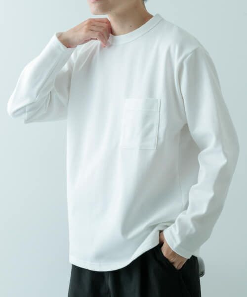 ＊＊URBAN RESEARCH ITEMS / アーバンリサーチ アイテムズ Tシャツ | 発熱機能 クルーネックカットソー（WHT）