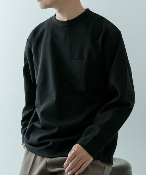 ＊＊URBAN RESEARCH ITEMS / アーバンリサーチ アイテムズ Tシャツ | 発熱機能 クルーネックカットソー（BLK）