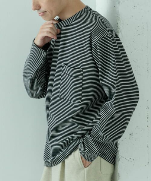 ＊＊URBAN RESEARCH ITEMS / アーバンリサーチ アイテムズ Tシャツ | 発熱機能 クルーネックカットソー（BORDER）