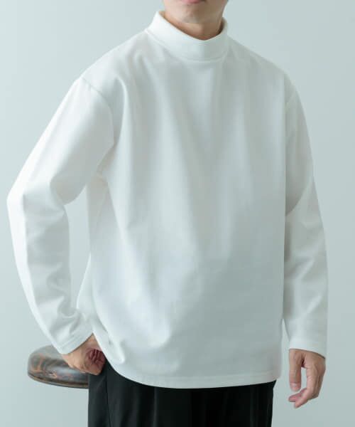 ＊＊URBAN RESEARCH ITEMS / アーバンリサーチ アイテムズ Tシャツ | 発熱機能 ハイネックカットソー（WHT）