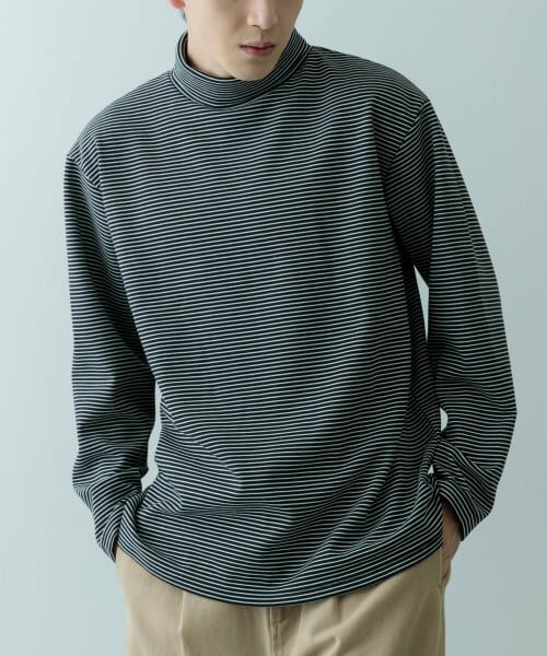 ＊＊URBAN RESEARCH ITEMS / アーバンリサーチ アイテムズ Tシャツ | 発熱機能 ハイネックカットソー（BORDER）