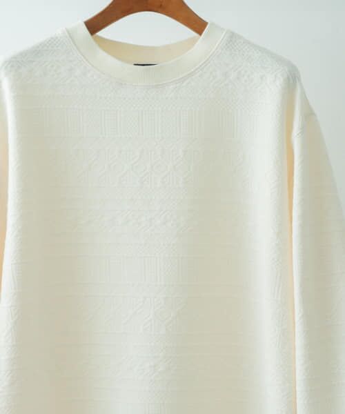 ＊＊URBAN RESEARCH ITEMS / アーバンリサーチ アイテムズ スウェット | ジオメカットジャカード プルオーバー（BEG）