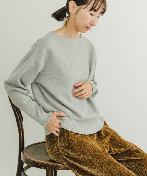 ＊＊URBAN RESEARCH ITEMS / アーバンリサーチ アイテムズ ニット・セーター | ミラノリブボートネックニット（GRY）