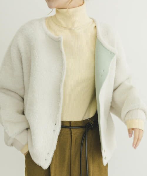 美品★45rpmウール　アルパカ　ロング　ニットカーディガン　ダブルブレスト　2 ウール/アルパカ フェアアイル ジョニーカラーセーター | Brooks