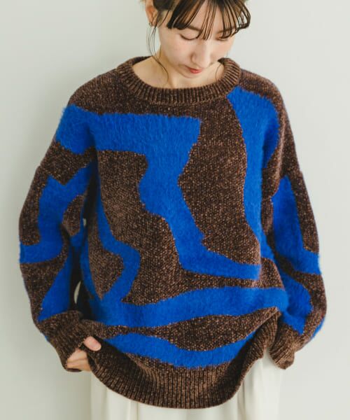 モールフェザージャガードニット （ニット・セーター）｜＊＊URBAN