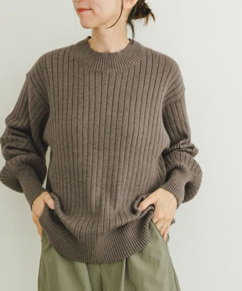 ＊＊URBAN RESEARCH ITEMS / アーバンリサーチ アイテムズ ニット・セーター | ワイドリブボリュームスリーブニット（MOC）