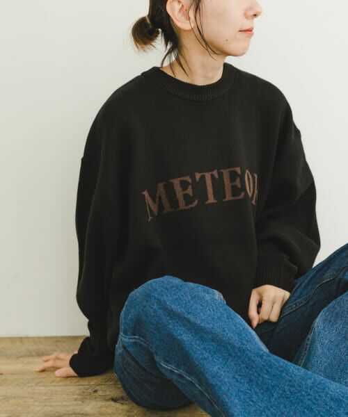 セール】 スウェットライクロゴニット （ニット・セーター