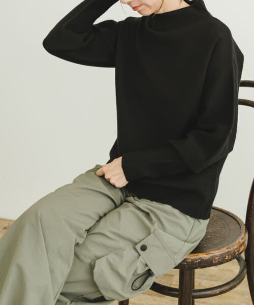 ＊＊URBAN RESEARCH ITEMS / アーバンリサーチ アイテムズ ニット・セーター | ボトルネックニット（BLK）