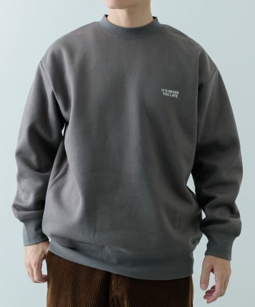 ＊＊URBAN RESEARCH ITEMS / アーバンリサーチ アイテムズ スウェット | 1pointロゴ刺繍 クルーネックスウェット（CHA）