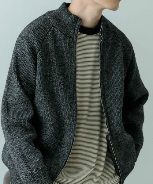 ＊＊URBAN RESEARCH ITEMS / アーバンリサーチ アイテムズ カーディガン・ボレロ | マシンウォシャブルマシュマロドライバーズニット（BLK）