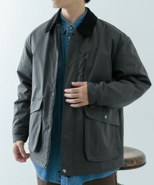 セール】 襟コーデュロイ 中綿ハンティングJACKET （ダウン