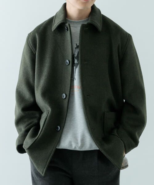 セール】 ウール混 メルトン ショートコート （その他アウター