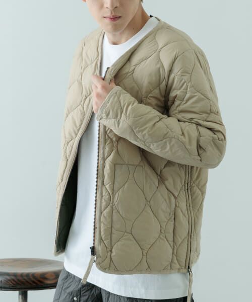 ＊＊URBAN RESEARCH ITEMS / アーバンリサーチ アイテムズ ダウンジャケット・ベスト | TAION　MILITARY Wzip V-NECK DOWN JACKET（G.BEG）