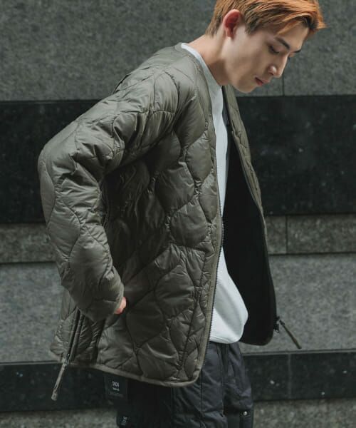 ＊＊URBAN RESEARCH ITEMS / アーバンリサーチ アイテムズ ダウンジャケット・ベスト | TAION　MILITARY Wzip V-NECK DOWN JACKET（D.OLV）