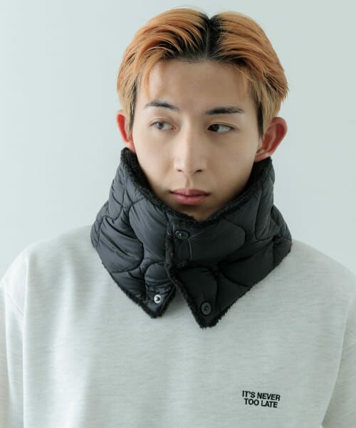 ＊＊URBAN RESEARCH ITEMS / アーバンリサーチ アイテムズ ネックウォーマー・イヤーマフ | TAION　Reversivle Down Neck Warmer（BLK）