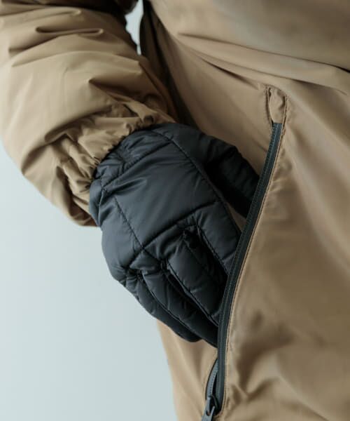 ＊＊URBAN RESEARCH ITEMS / アーバンリサーチ アイテムズ 手袋 | TAION　LightDown×PolarTec Grove（BLK）