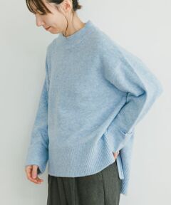 ワイドハイネックニット