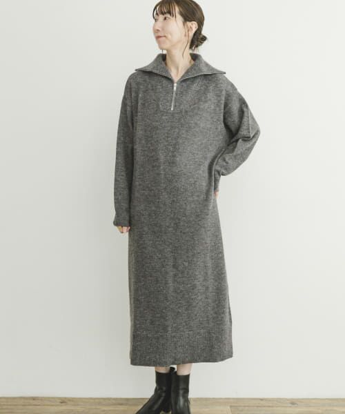 ハーフジップニットワンピース （ワンピース）｜＊＊URBAN