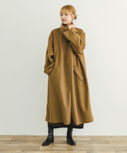 【未使用】Name. ネーム ウールコート サイズ２ グリーン 2017AW エアリーウールビーバー チェスター コート（47-20WI01-204