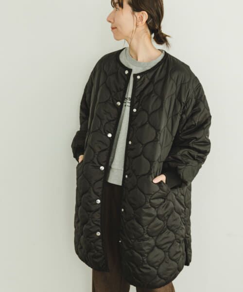 ＊＊URBAN RESEARCH ITEMS / アーバンリサーチ アイテムズ ダウンジャケット・ベスト | 瓢箪キルト中綿コート（BLK）