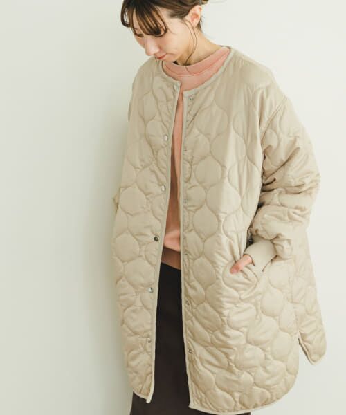 ＊＊URBAN RESEARCH ITEMS / アーバンリサーチ アイテムズ ダウンジャケット・ベスト | 瓢箪キルト中綿コート（BEG）