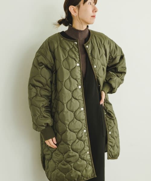 ＊＊URBAN RESEARCH ITEMS / アーバンリサーチ アイテムズ ダウンジャケット・ベスト | 瓢箪キルト中綿コート（KHK）