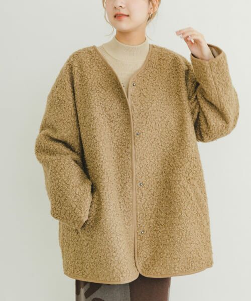 セール】 ボアジャケット （ノーカラージャケット）｜＊＊URBAN