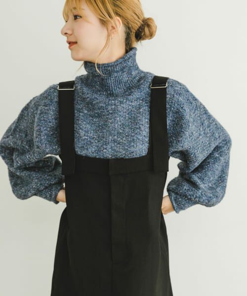 ＊＊URBAN RESEARCH ITEMS / アーバンリサーチ アイテムズ ニット・セーター | ネップハイネックニットプルオーバー（BLU）