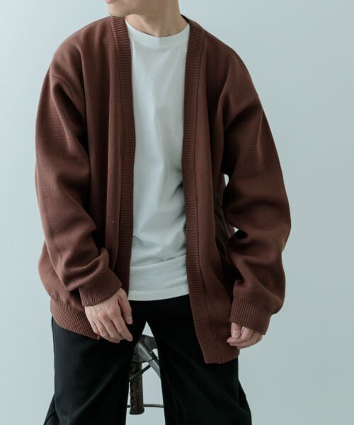 ＊＊URBAN RESEARCH ITEMS / アーバンリサーチ アイテムズ カーディガン・ボレロ | マシンウォッシャブルミラノリブカーディガンインナーセット（BRN）