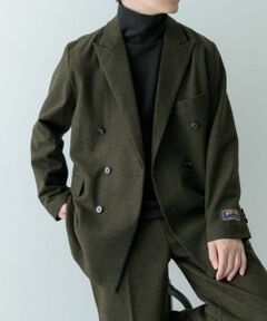 『セットアップ対応』ウール混 ダブルブレスト ジャケット