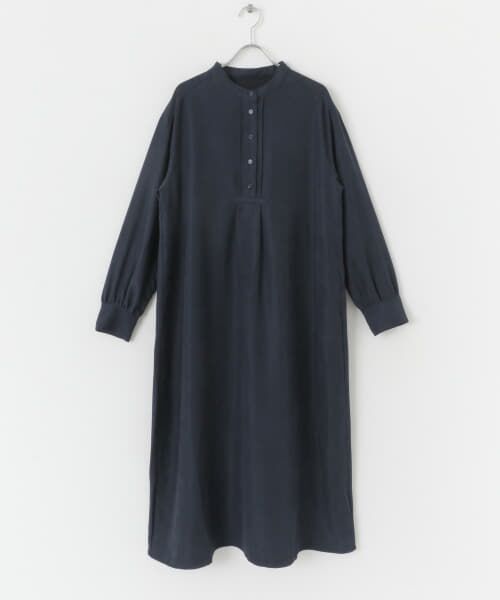 美品　URBAN RESEARCH ロングデニムシャツワンピース　バンドカラー アーバンリサーチ バンドカラー デニム シャツワンピース ロング