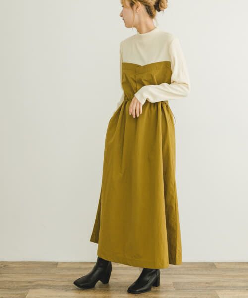 ＊＊URBAN RESEARCH ITEMS / アーバンリサーチ アイテムズ ワンピース | リブドッキングナイロンワンピース（CML）