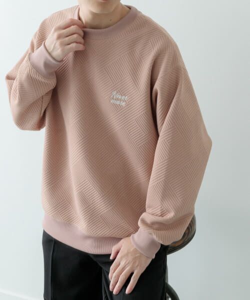 ＊＊URBAN RESEARCH ITEMS / アーバンリサーチ アイテムズ スウェット | 『XLサイズあり』刺繍ジャカードロングスリーブカットソー（P.BEIGE）