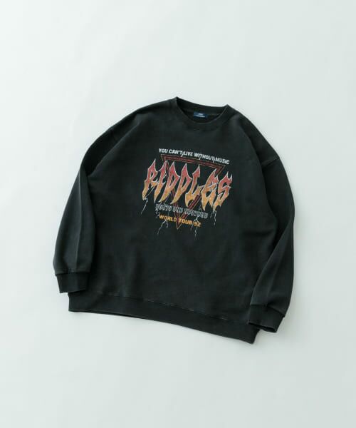 ＊＊URBAN RESEARCH ITEMS / アーバンリサーチ アイテムズ スウェット | 『XLサイズあり』パウダー加工 クルーネックスウェットプルオーバー（Rock）