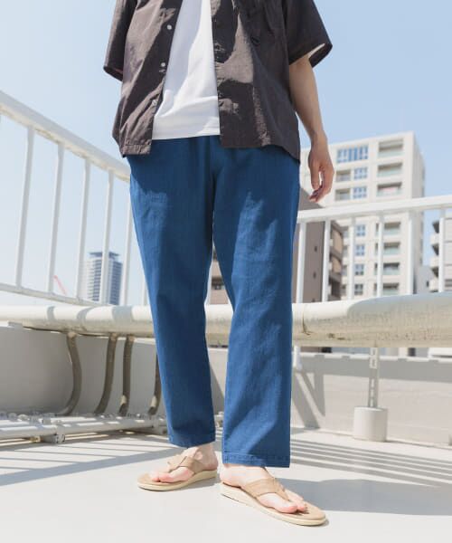 ＊＊URBAN RESEARCH ITEMS / アーバンリサーチ アイテムズ その他パンツ | ハイストレッチ リラックスパンツ（IDG BLU）
