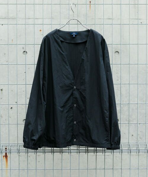 ＊＊URBAN RESEARCH ITEMS / アーバンリサーチ アイテムズ カーディガン・ボレロ | 『セットアップ対応』ナイロン リングドットボタン カーディガン（BLK）