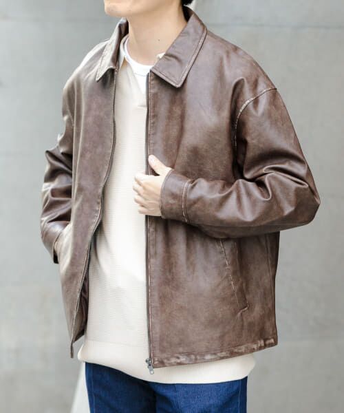 ＊＊URBAN RESEARCH ITEMS / アーバンリサーチ アイテムズ その他アウター | F.L. ZIP UP フライトジャケット（FADED BRN）