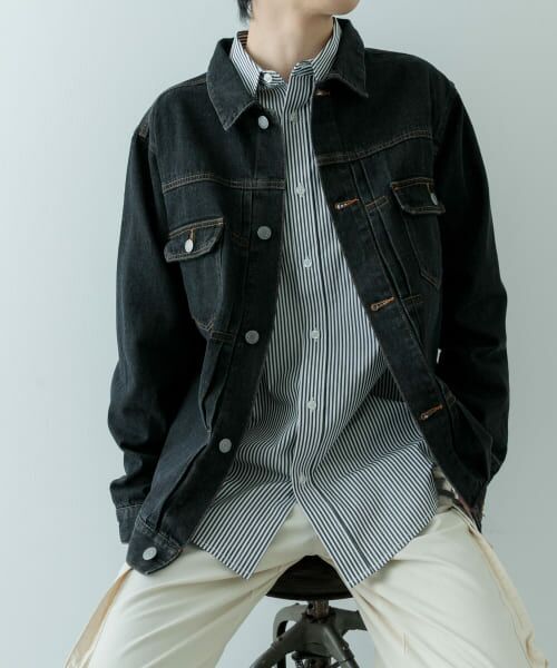 ＊＊URBAN RESEARCH ITEMS / アーバンリサーチ アイテムズ Gジャン・デニムジャケット | DENIM JACKET TYPE 2nd（BLK）