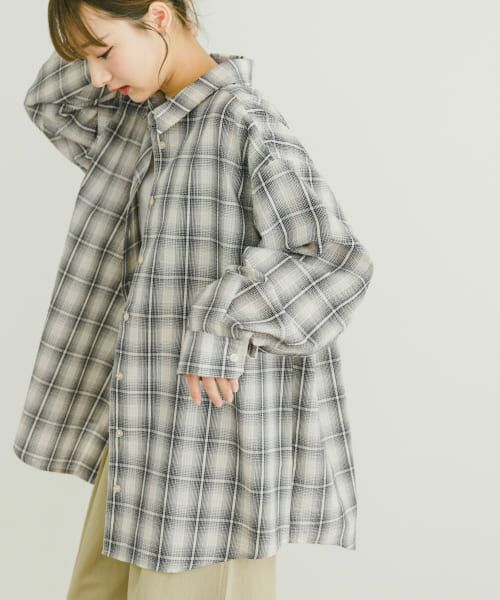 ＊＊URBAN RESEARCH ITEMS / アーバンリサーチ アイテムズ シャツ・ブラウス | オーバーサイズチェックシャツ（WHT）