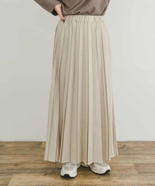 ＊＊URBAN RESEARCH ITEMS / アーバンリサーチ アイテムズ スカート | マットサテンランダムプリーツスカート（GREGE）