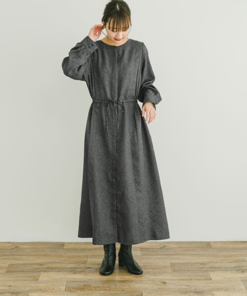 ＊＊URBAN RESEARCH ITEMS / アーバンリサーチ アイテムズ ワンピース | ウエストギャザーワンピース（BLK）