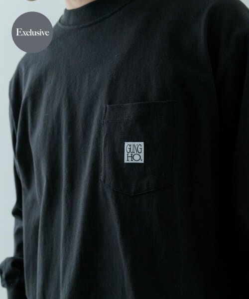 ＊＊URBAN RESEARCH ITEMS / アーバンリサーチ アイテムズ Tシャツ | 『別注』GUNGHO×ITEMS　ポケットロングTシャツ（BLK）