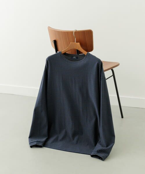 ＊＊URBAN RESEARCH ITEMS / アーバンリサーチ アイテムズ Tシャツ | 天竺ボーダーロングスリーブカットソー（CHA）
