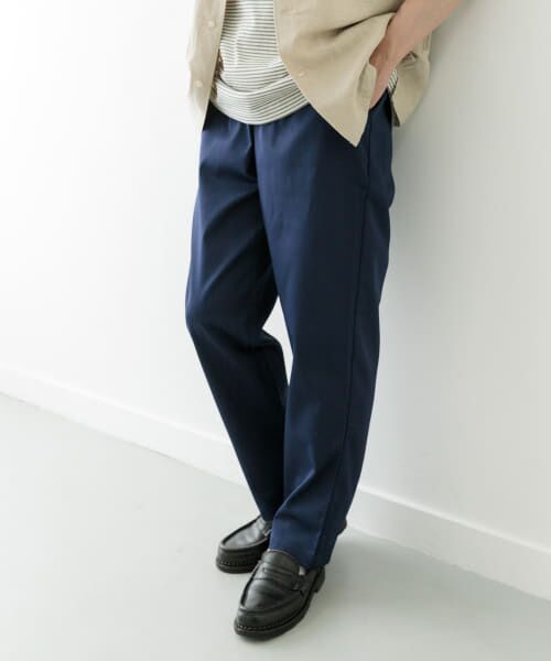 ＊＊URBAN RESEARCH ITEMS / アーバンリサーチ アイテムズ その他パンツ | 『セットアップ対応』マシンウォッシャブルピケテーパードパンツ（NVY）