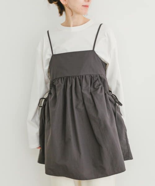 チナツアオヤマ　キャミソール セール】 ポケットギャザーキャミ （キャミソール・チューブ