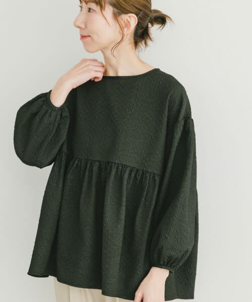 ＊＊URBAN RESEARCH ITEMS / アーバンリサーチ アイテムズ シャツ・ブラウス | フクレジャガードティアードブラウス（BLK）